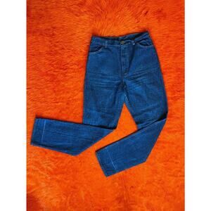Vintage 70s Rustler Cowboy Jeans | Dark Indigo High Rise Denim | 30